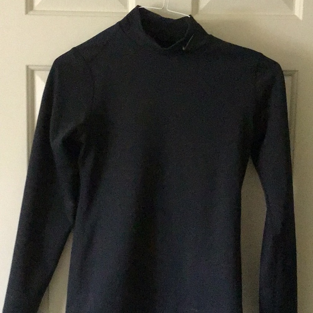 Nike Fit Dry Mock Neck Fleece Lined Top Sz M